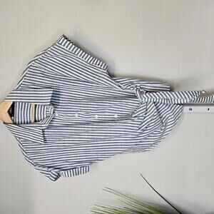 Cider Blue and White Striped Top
